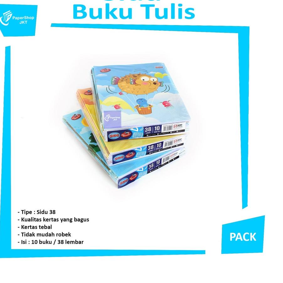 

SIDU - Buku Tulis Indah Garis Tiga - 38 Lembar - Pack