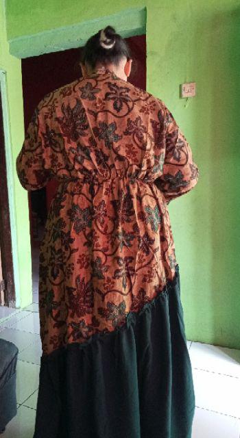 Gamis Meisya Style Rampel Miring.ld 105,110 & Jumbo Ld 120 Pb 140.batik Pekalongan.rempel Samping