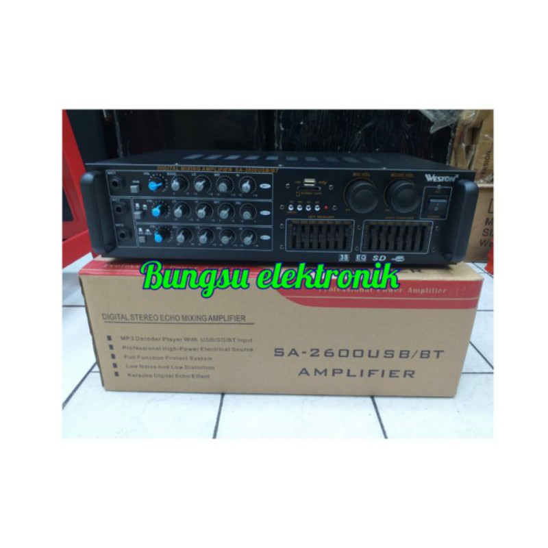 Ampli weston SA-2600USB/BT / power Amplifier weston SA2600USB/BT usb,bluetooth