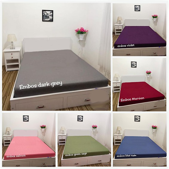 Sprei Embos Polos Homemade (Tanpa Sarung Bantal &amp; Guling) UK 180x200 160x200 120x200