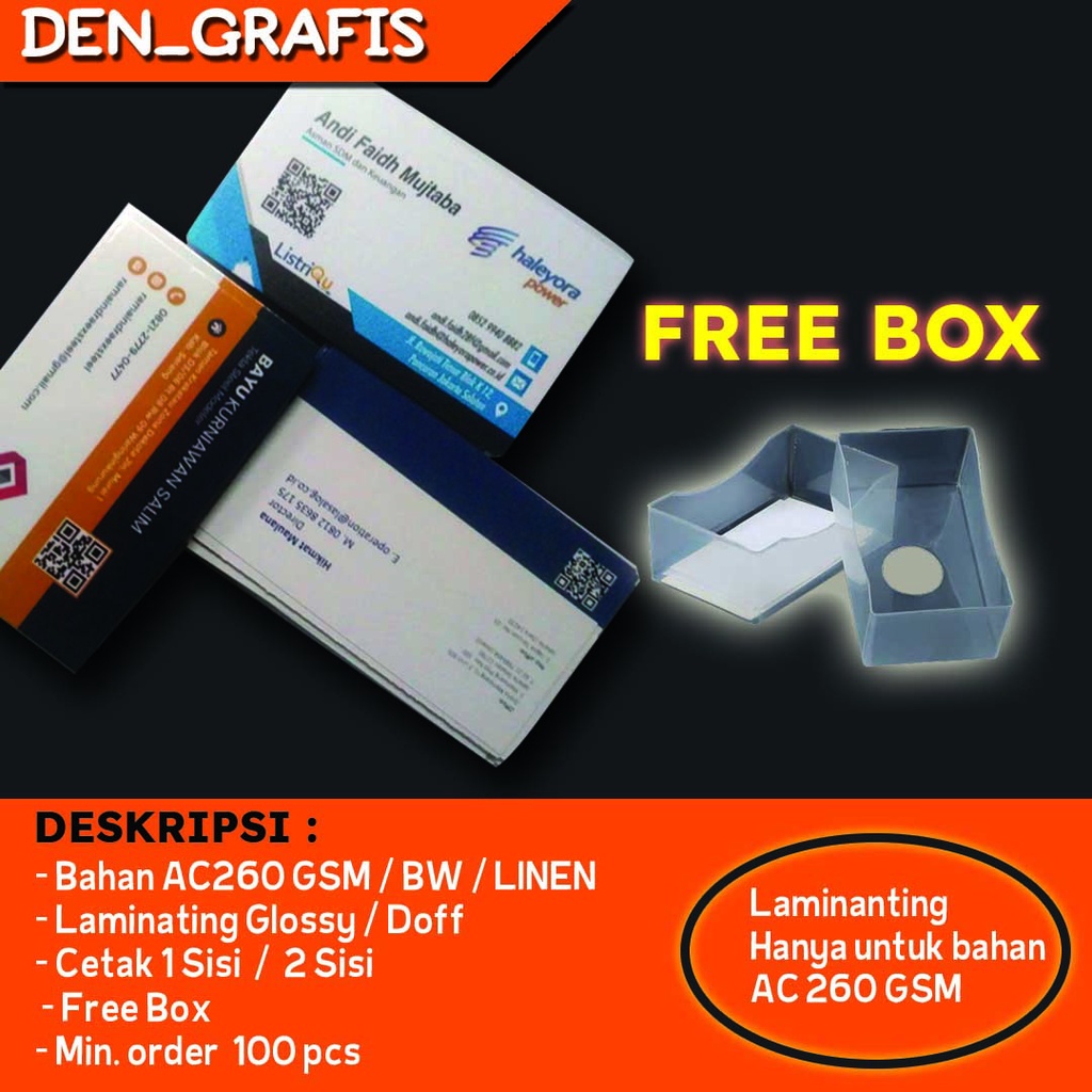 Jual CETAK KARTU NAMA MURAH 1 SISI / 2 SISI LAMINATING GLOSSY / DOFF ...