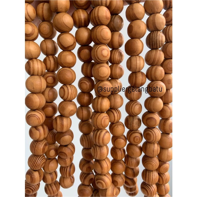 bahan Kokka Koka Kaukah 12mm kayu craft gelang kalung serat cokelat