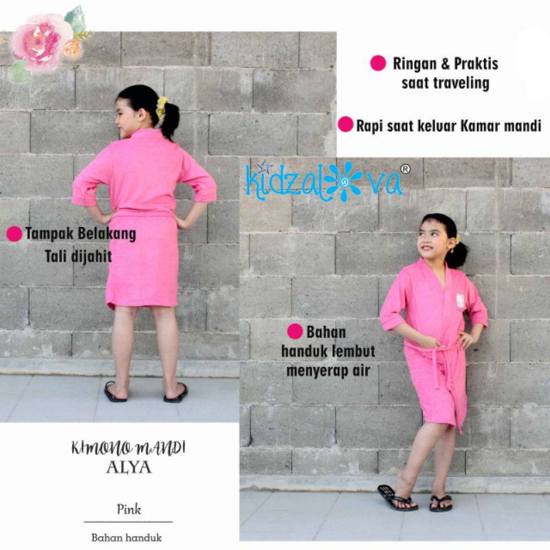Kimono Anak Original Alya Kimono Mandi by Kidzalova|Kimono Mandi|Kimono Kids|Kimono Handuk|Handuk