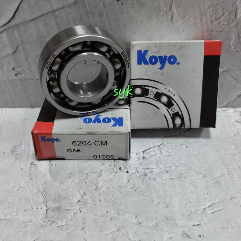 BEARING 6204 CM KOYO TANPA TUTUP