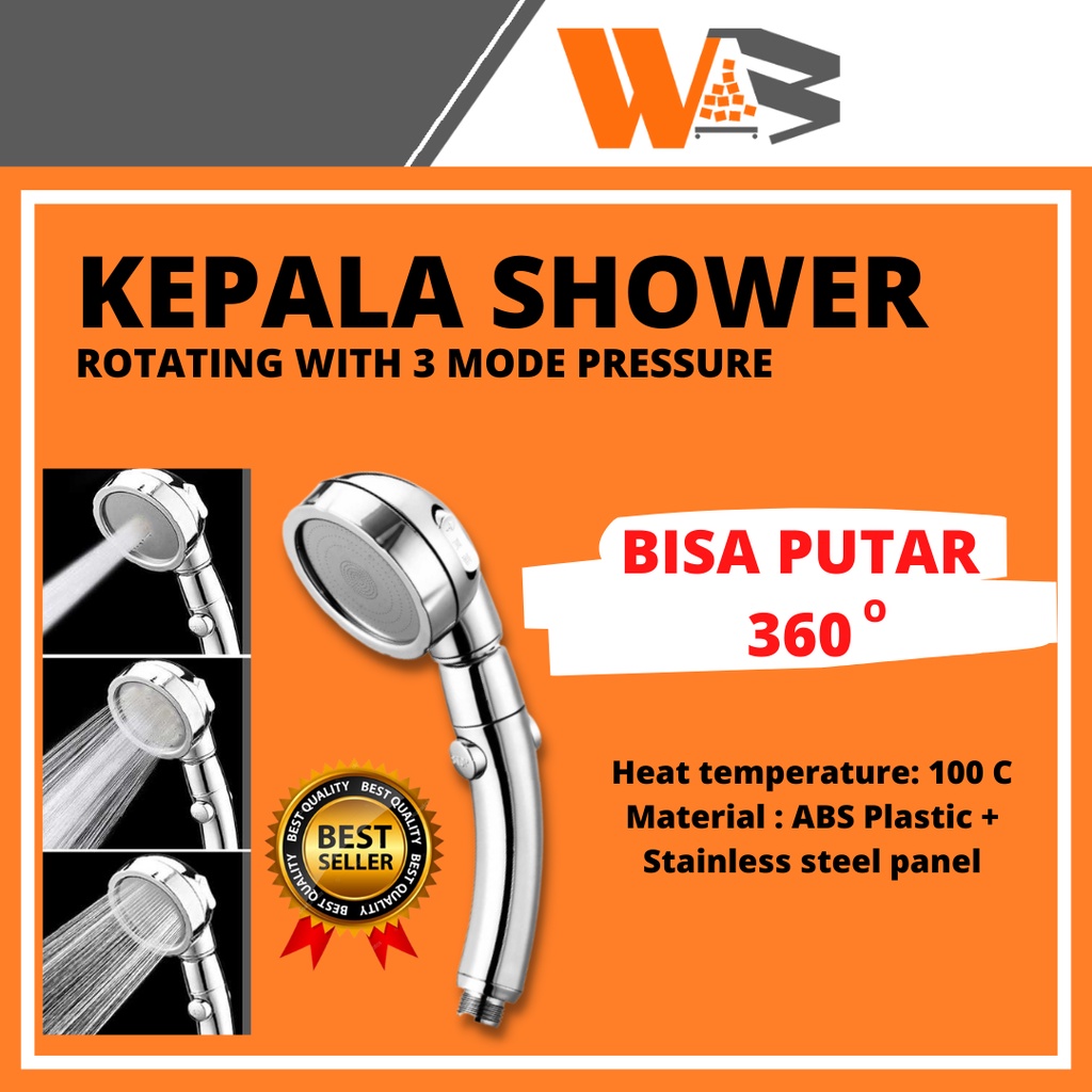 COD Shower Kamar Mandi Set Kepala Head Hand Shower Perlengkapan Mandi Sower Mandi Air Panas Dingin C74