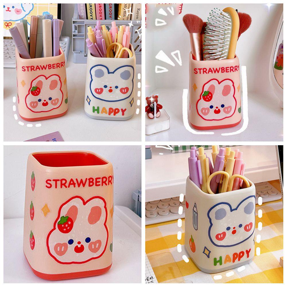 Chookyy Tempat Pulpen Kapasitas Tinggi Kotak Pensil Alat Tulis Kantor Perlengkapan Desktop Organizer Akrilik