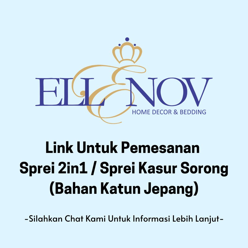 Link Untuk Pemesanan Sprei 2in1 / Sprei Kasur Sorong Bahan Katun Jepang Premium Homemade Promo Set