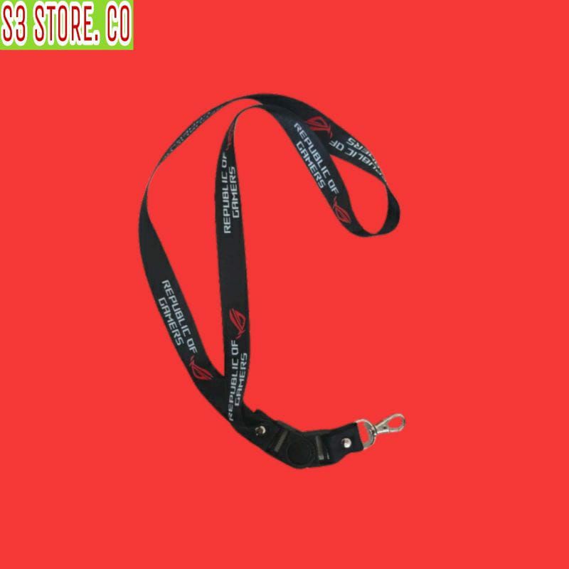 

lanyard REPUBLIK OF GAMERS gantungan kunci DISTRO / tali lanyard gantungan leher id card name tag kartu nama