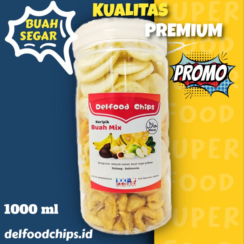 

Keripik Nangka Apel Salak Pisang Mix 1000 ml