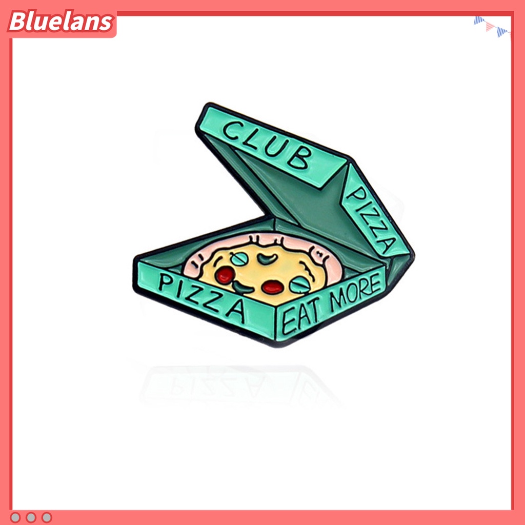 Bros Pin Enamel Bentuk Pizza Tulisan Ukir Untuk Dekorasi Tas