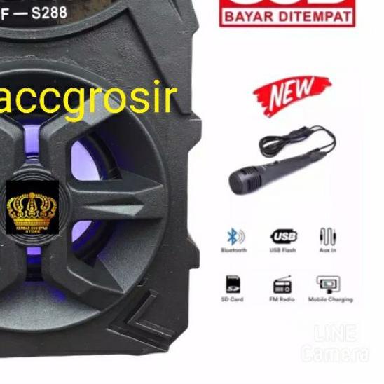○ () Speaker Bluetooth HF-S288/XTM 168 Free Mic karaoke ✤