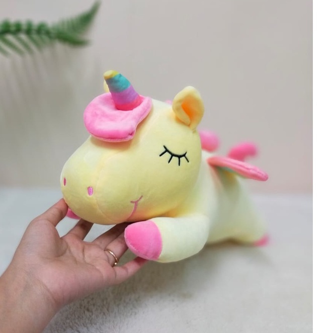 Boneka Lying Unicorn Sayap Size 40cm/15&quot; Boneka Unicorn Soft/Boneka Karakter