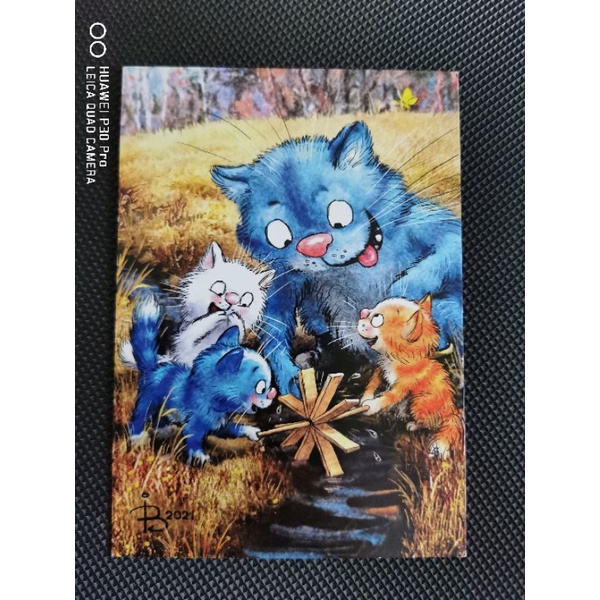 

kartu pos bluecat/bluecat postcard