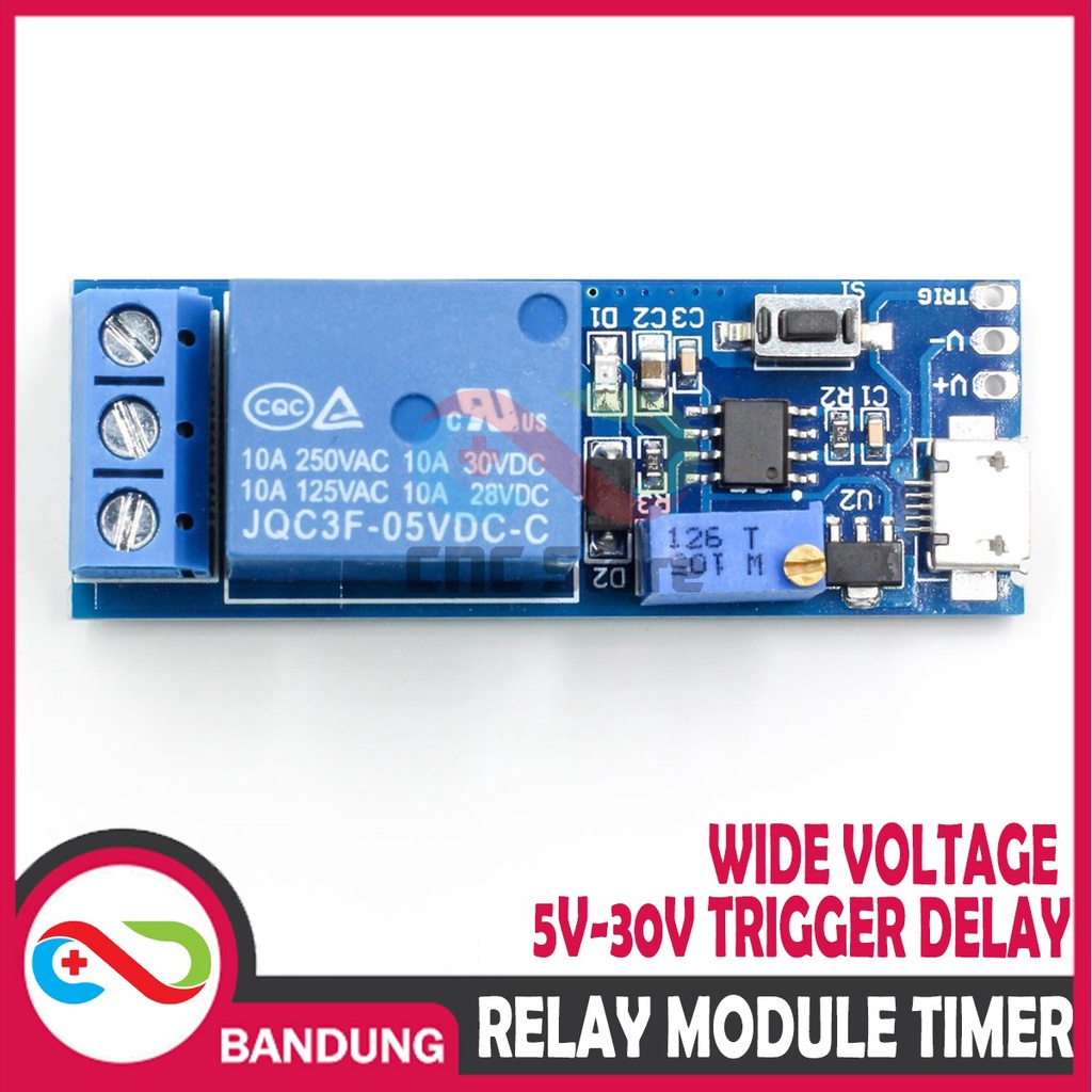 WIDE VOLTAGE 5V-30V TRIGGER DELAY RELAY MODULE TIMER SWITCH