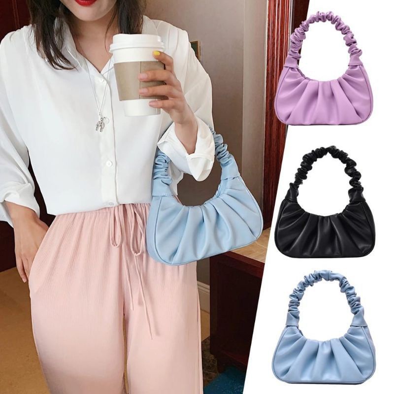 Shoulder Bag Impor Tas Wanita Fashion Korea Kulit Sintesis Handbag