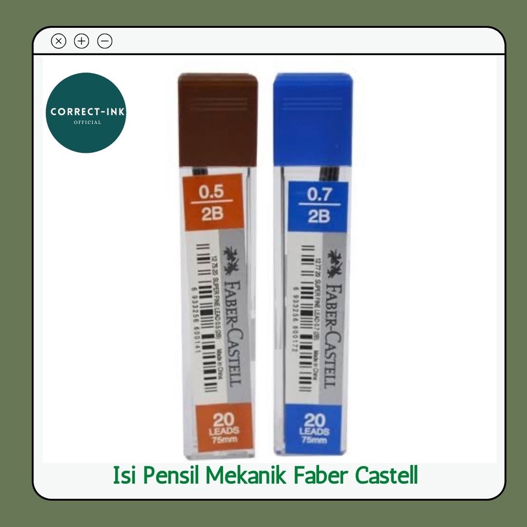 

Isi pensil mekanik Faber castell 0.5 dan 0.7 / refill isi pensil
