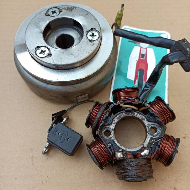 magnet set spul pulser honda astrea grand ori original second bekas upgrade c50 c70 c700 c800