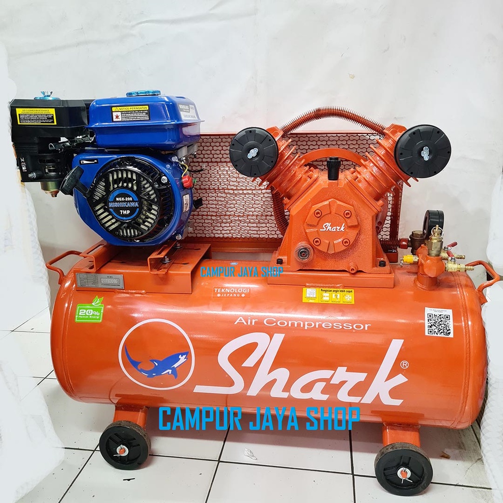 Mesin Kompresor Set Engine Penggerak 1HP SHARK X NISHIKAWA 7 HP