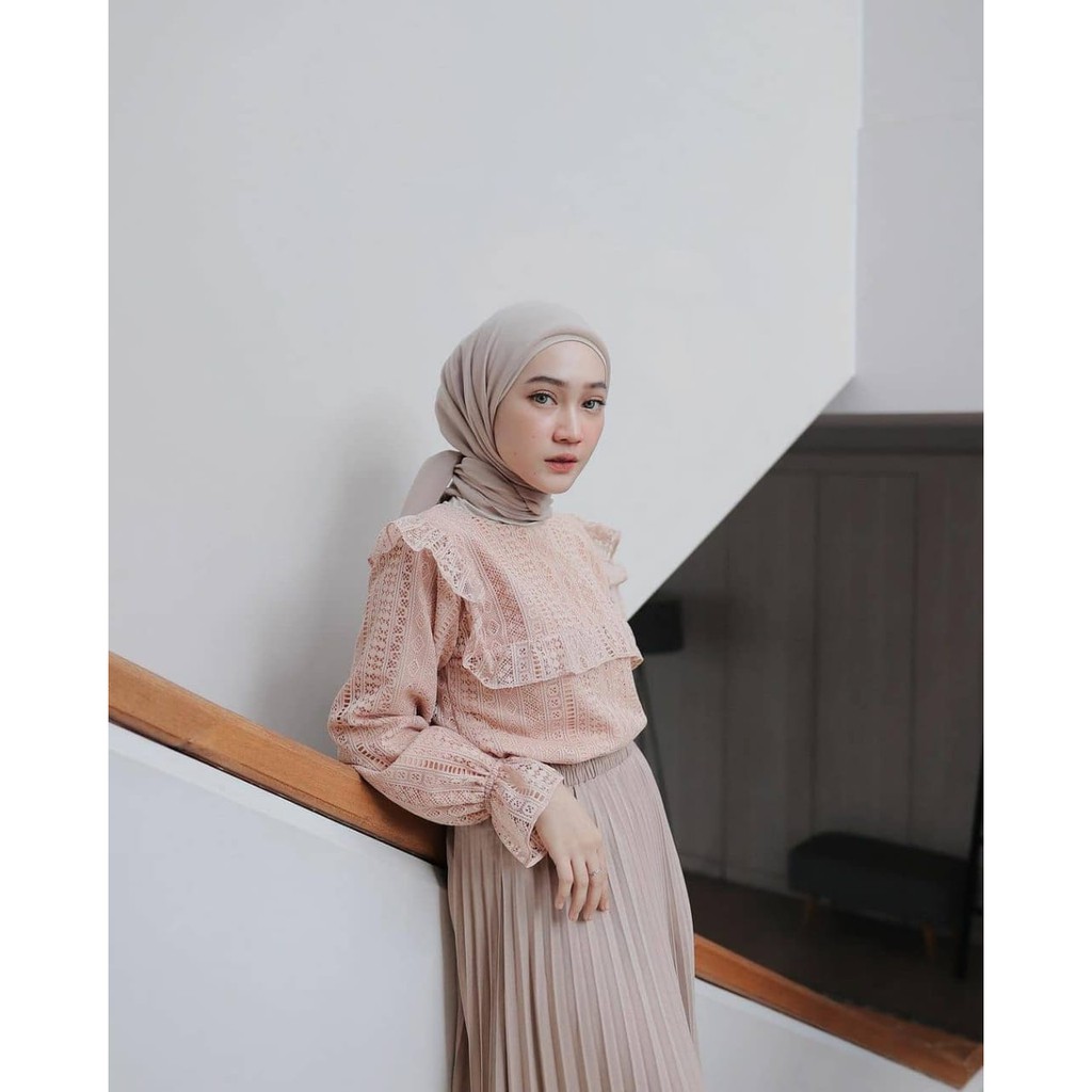 ROK PANJANG PLISKET HYGET JERSEY //FLARE SKIRT ALLSIZE MUAT SAMPE BB 80kg