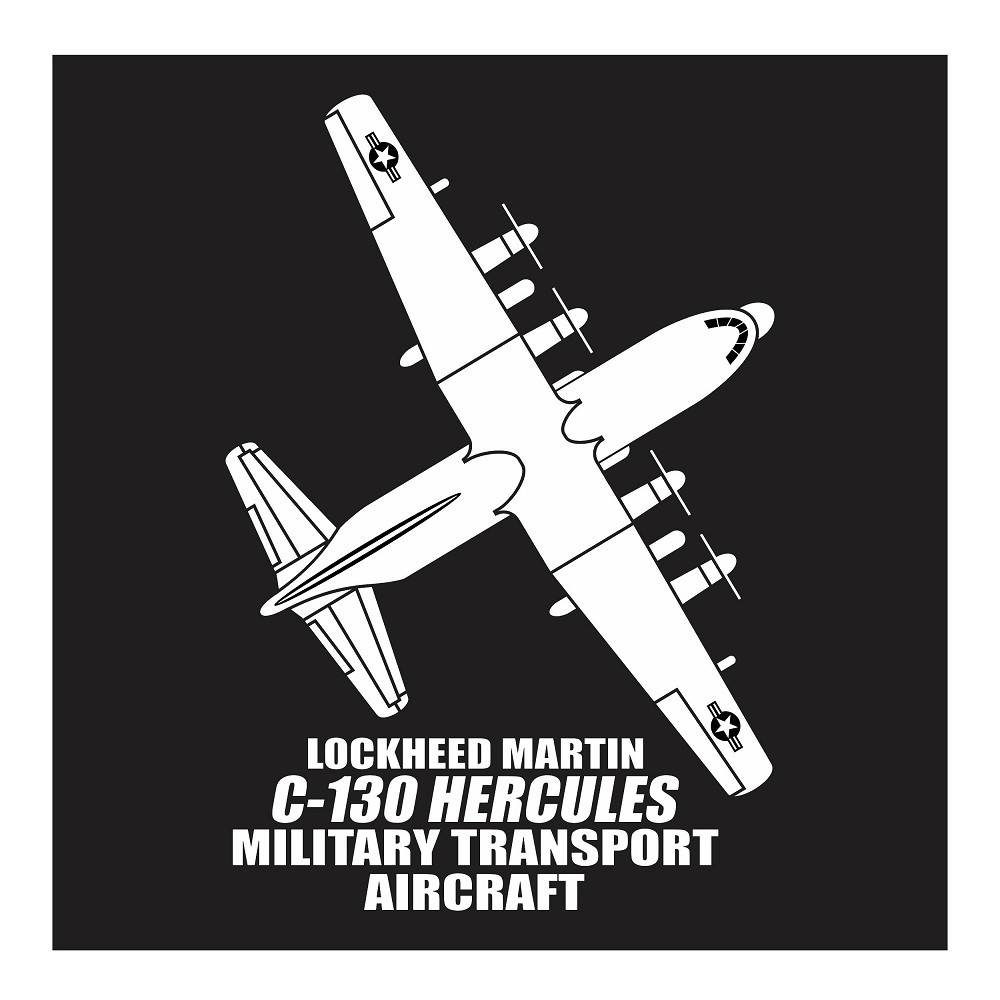 Lockheed Martin C-130 Hercules Military Transport Aircraft, Cutting Sticker