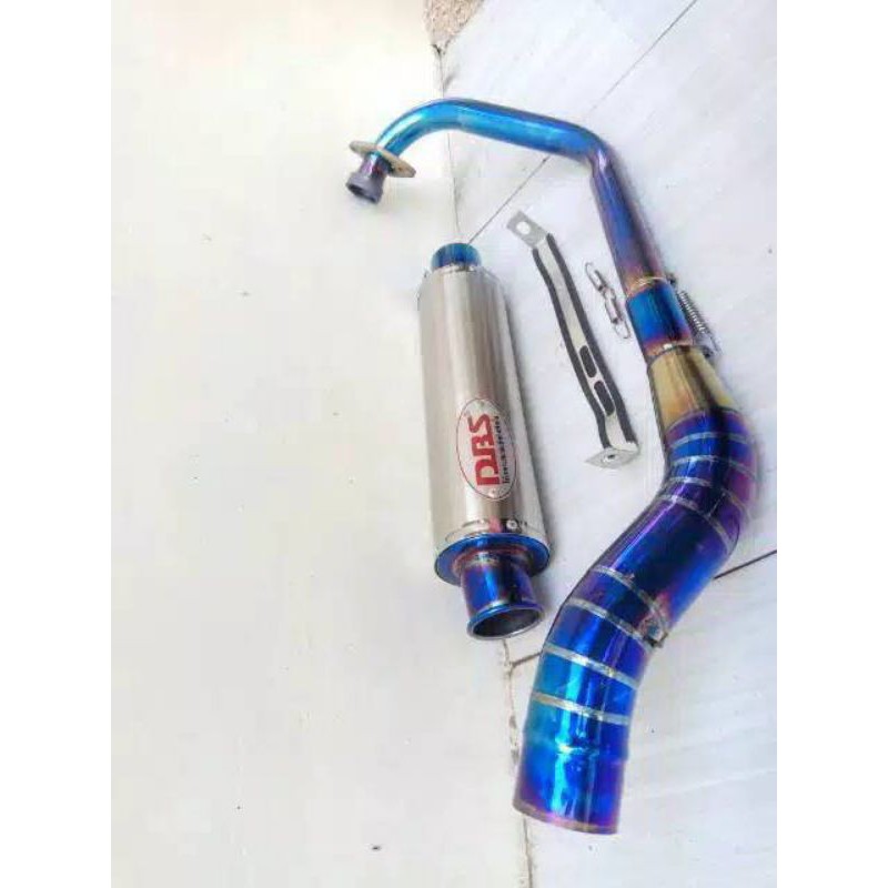 KNALPOT DBS UJUNG BLUE (INLET 50) FU SONIC CBR TIGER VIXION MEGAPRO MX DLL