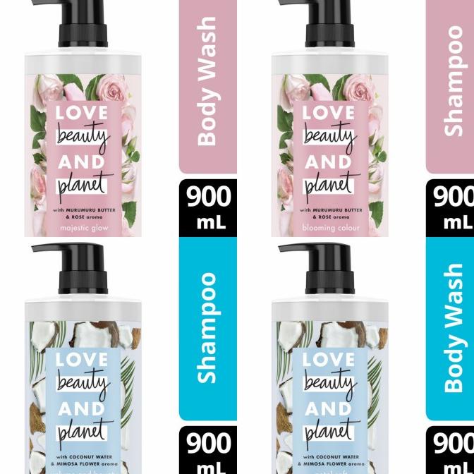 Love Beauty & Planet Body Wash & Shampoo Kemasan 900ml
