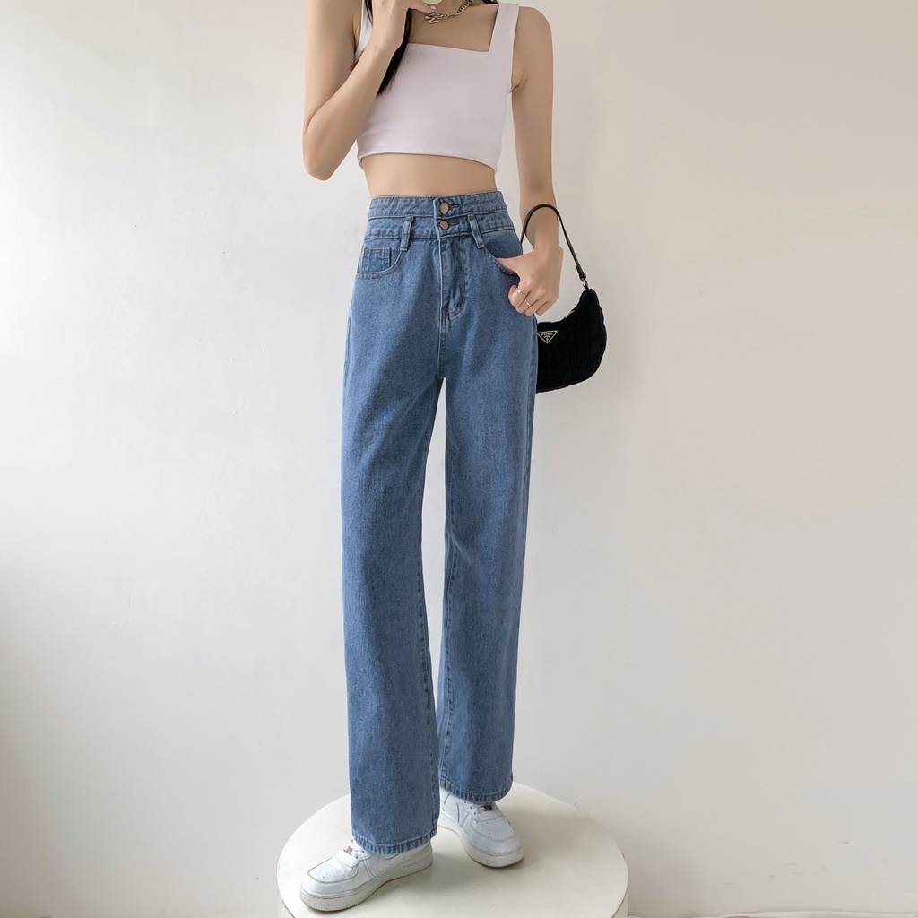 KULOT HIGH WAIST LOSEE JEANS WANITA//KULOT LOOSE