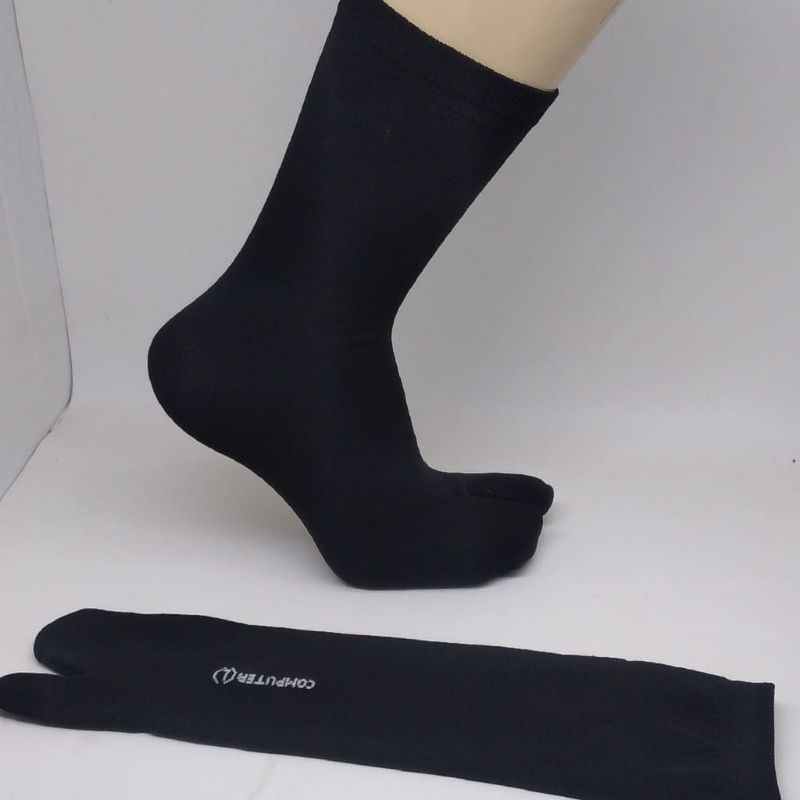 Grosir ( 12 pasang ) kaos kaki jempol muslimah wanita dewasa bahan nilon lembut non kemas termurah-5