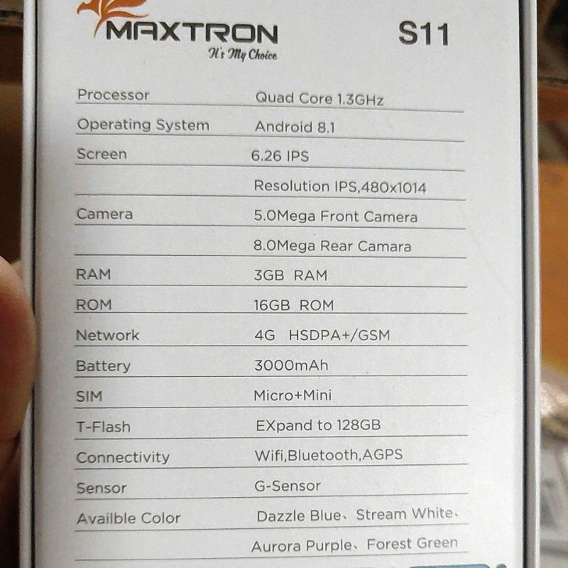 hp Maxtron S11 3GB android layar 6inc waterdrop screen murah lcd lebar 4g 4glte LTE asli ORI garansi