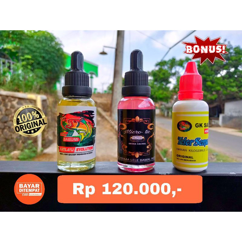Paket Essen umpan ikan, essen katilayu evolution, microtic merah, Telor Semut plus bonus umpan