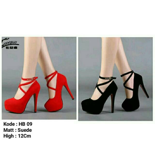 HB9 HEELS GRIYA HEELS PESTA HEELS 12CM HEELS WANITA HEELS IMPORT SEPATU IMPORT HEEL MERAH HEEL HITAM