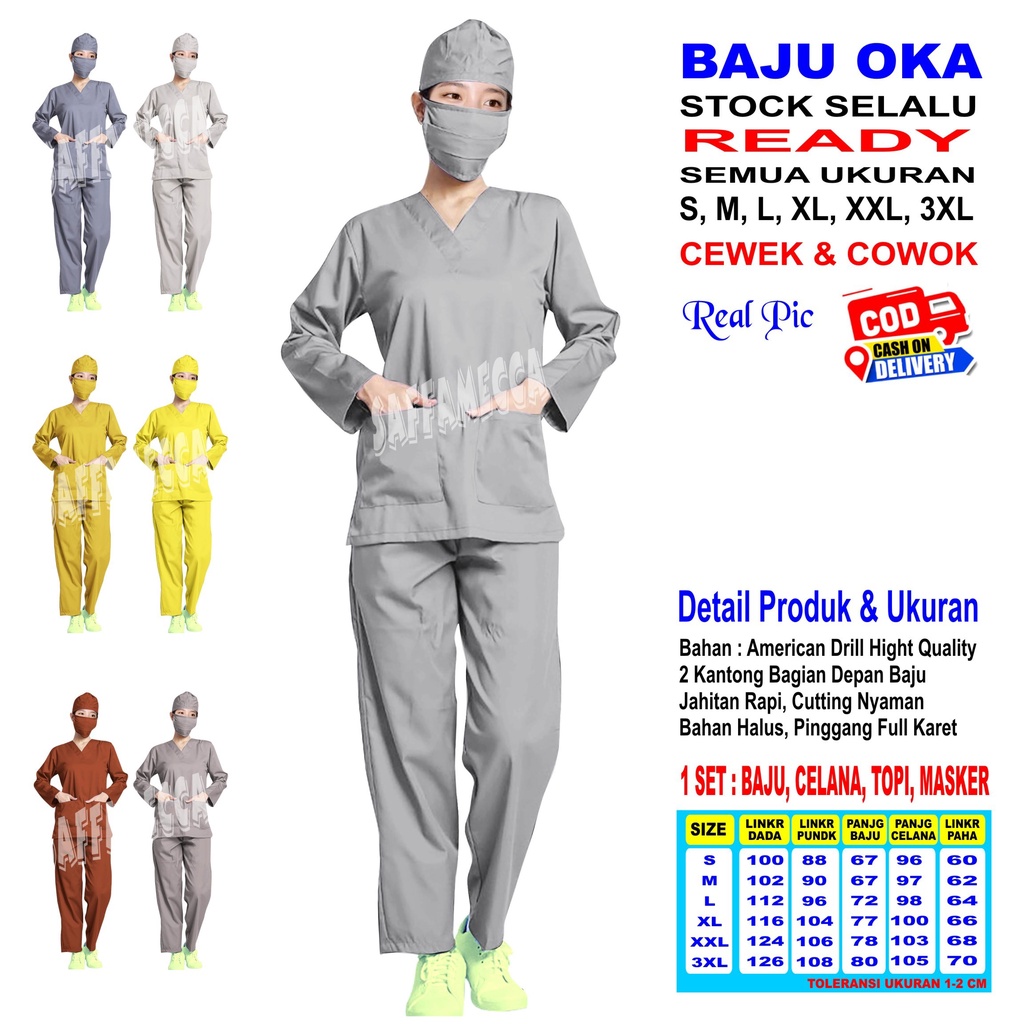 BAJU OKA   OKA   BAJU OKA   BAJU PERAWAT LENGAN PANJANG AB READY