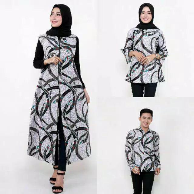 Terbaru Dan Termurah !!! 6 Varian Couple Gamis Longdress Batik