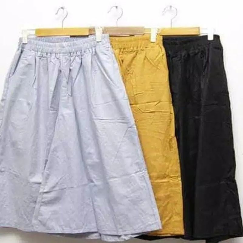 CELANA KULOT PENDEK POLOS 7/8 DEWASA&JUMBO-1
