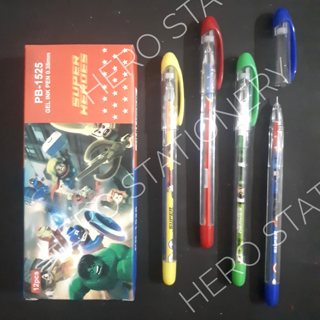

Pen gel lego superhero avengers 0.38 mm . 12 unit