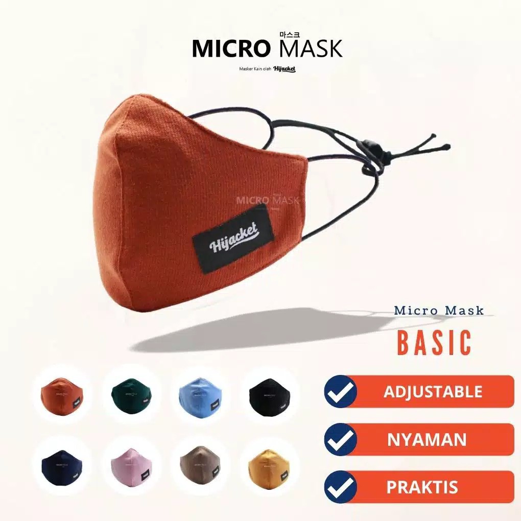 Masker Kain 2 Ply Pria Wanita Hijacket Non Sensi Kn95-2