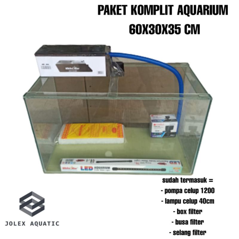 paket aquarium kaca komplit / aquarium kaca paket komplit / paket aquascape