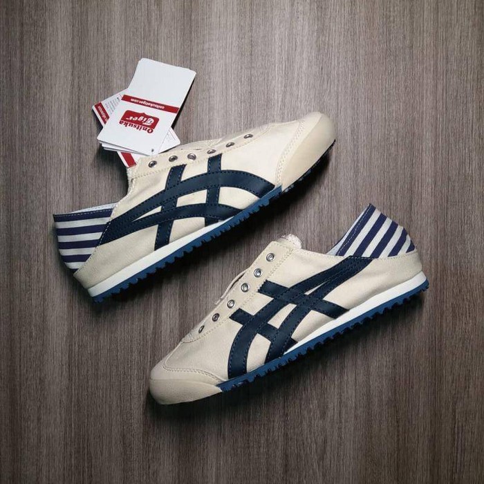 Promo Sepatu Asics Onitsuka Tiger Mexico 66 Slip On Paraty Cream Navy