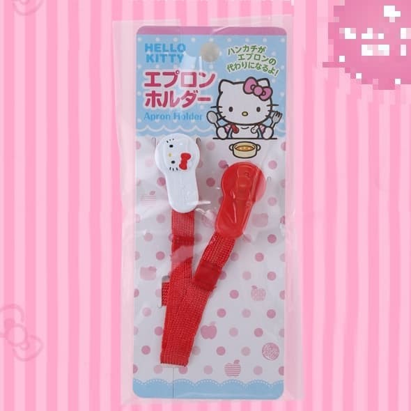 Hello kitty apron holder klip penjepit sapu tangan bayi lap