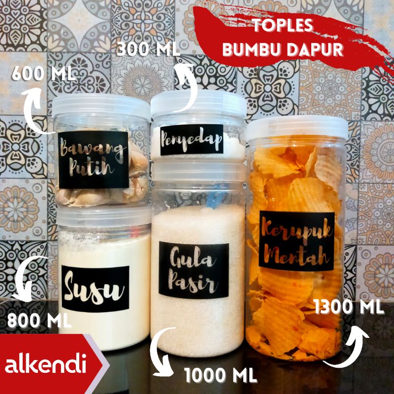 [TABUNG] TOPLES BUMBU DAPUR - NATURAL || TUTUP BENING - NATURAL