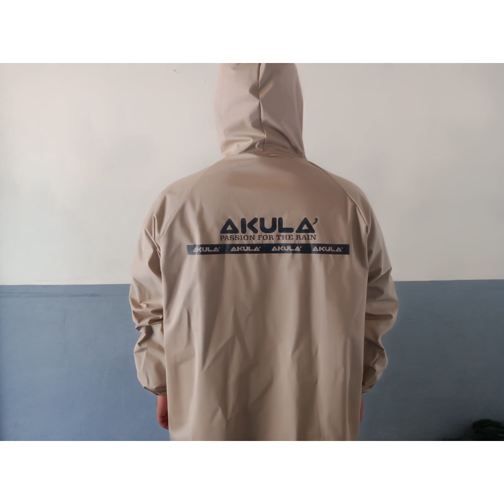 Jas Hujan AKULA Jas Hujan Setelan Jaket Celana Pria Wanita Terbaik Bahan PVC Anti Rembes