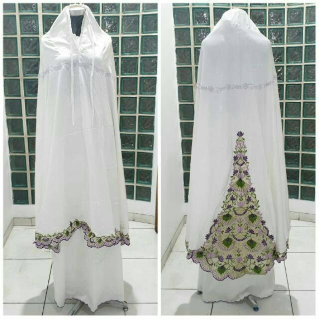 MUKENA SUTRA DOVE JUMBO BORDIR METALIK