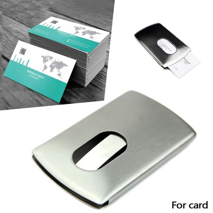 

READY Tempat kartu nama kotak simpan name card holder slide stainless saku PROMO