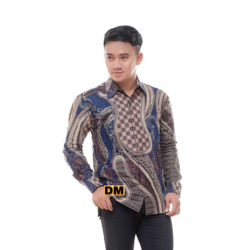 New Arrival Distro Batik Pria Bordir Sogan HRB026 BATIKAF Big Size M L XL XXL