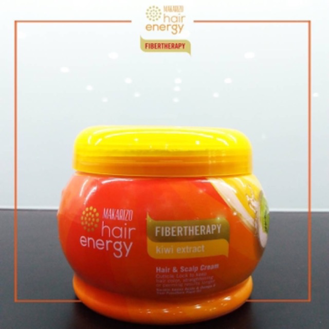 Makarizo Hair Energy Fibertherapy Hair &amp; Scalp Creambath ukuran 500gr jar