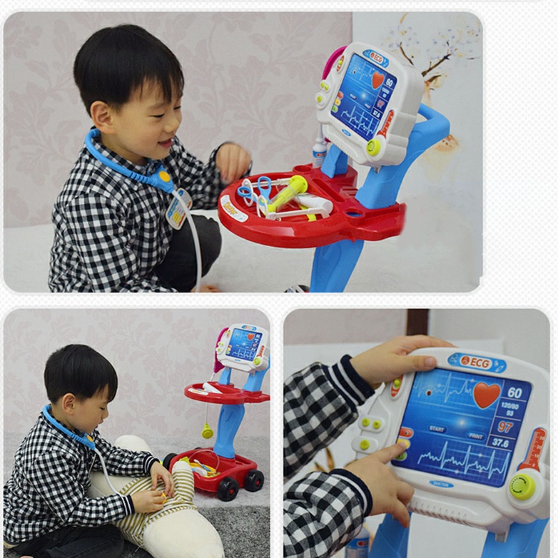 Mary Simulated Medical- for Play Set Kit Keranjang Dokter Multi Fungsi Pretend for Play Mainan Anak Laki-Laki Dan Perempuan