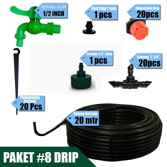 Jirifarm Paket #8 Drip Irigasi 20 Pot Drip Putar