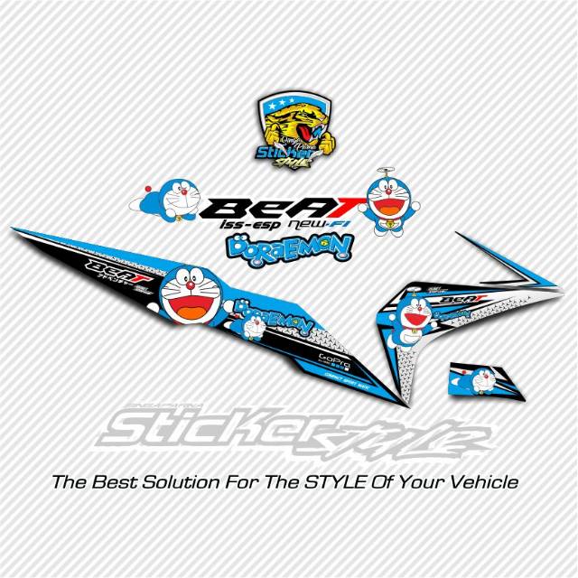 Striping Variasi Sticker Lis Motor Honda Beat Fi New Doraemon
