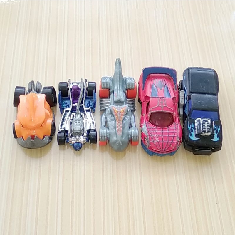 Paket 5 Mainan / Pajangan Mobil Diecast Hot Wheels Toys Bekas Murah 03
