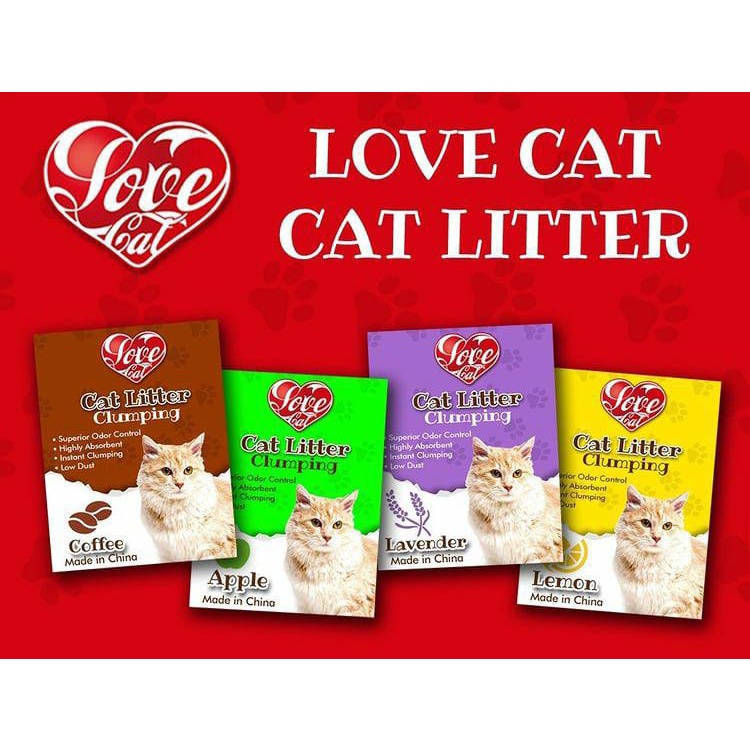 Pasir Wangi Gumpal - Clumping LOVE CAT 5 Ltr . NO Markotop